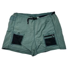 Cabela's Adjustable Waist Nylon Shorts Built In Brief Green Mens Size XXL